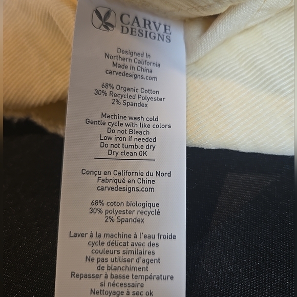 Size 10 Carve Designs Oahu 4" Shorts Dogwood Pale Yellow Color With Pockets - Picture 4 of 4